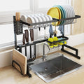 Stainless Steel Dish Rack Over Sink Organizer For Kitchen Supplies Dish Drainer Home Utensils Drying Rack For Dishes Cutlery
